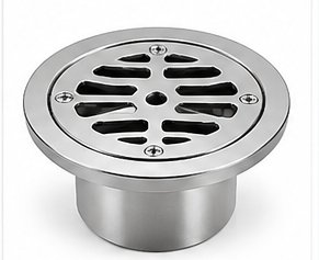 4" SS Round Center Floor Drain Bisman