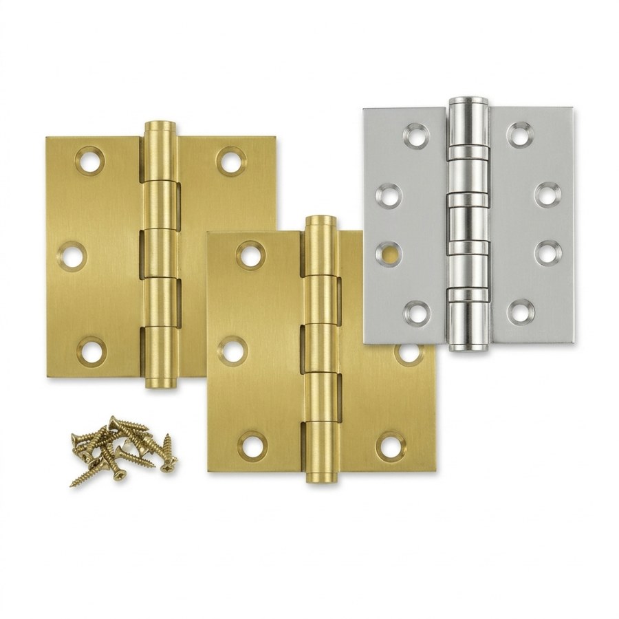 Square Hinge — 3" satin nickel