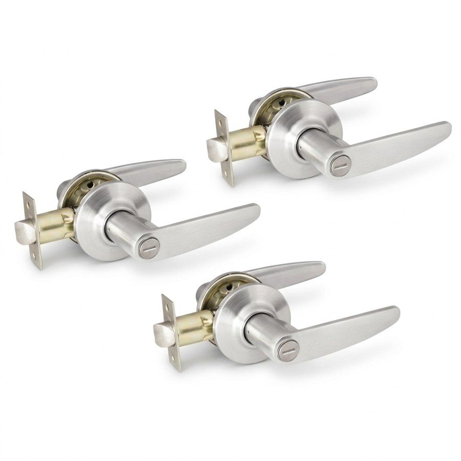 Lever Handle Kit — 3x entry Dover chrome