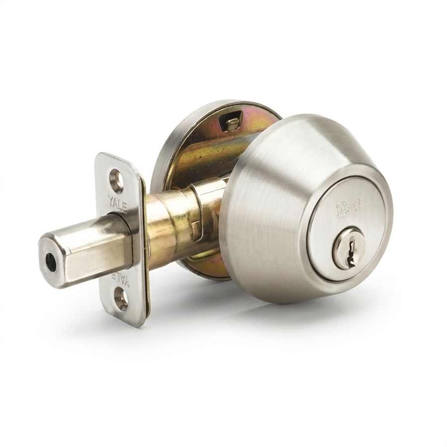 Deadbolt โ Single cylinder pewter