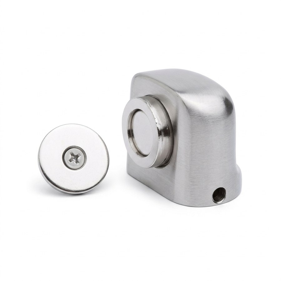 Magnetic Door Stop — Short US26 chrome