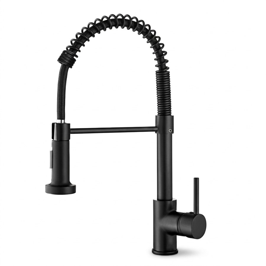 Pull-Down Multi-Function Kitchen Sprayer โ Pull-down, multi-function sprayer, matte black.