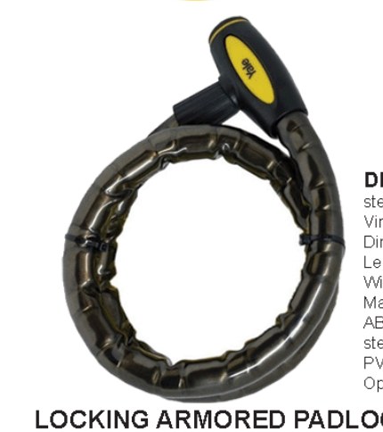 Locking Armored Cable Padlock