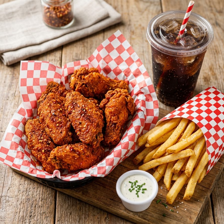 KFC 10 pc Hot Wings Combo
