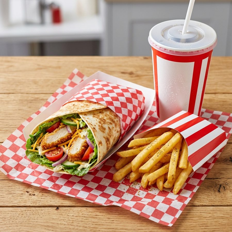 KFC Salad Wrap w/ Chicken Combo