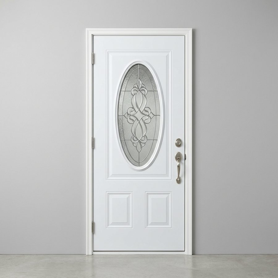 Metal Door 24 Gauge — 4 Panel with Glass 32" x 80"