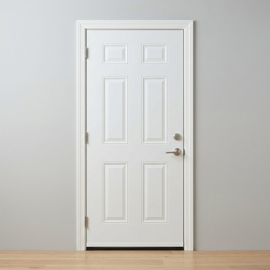 Metal Door 24 Gauge — Raised 6 Panel 30" x 80"